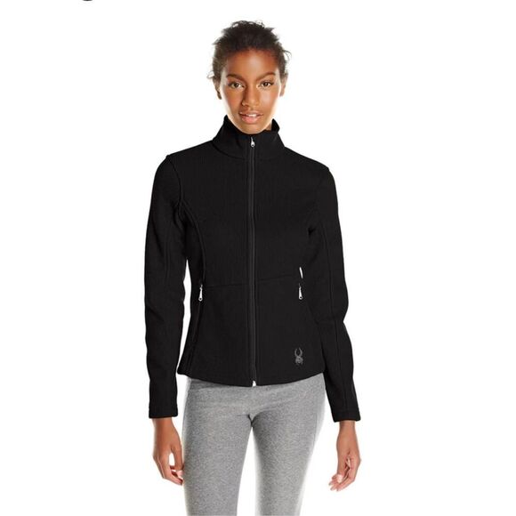Spyder Women’s Mid Layer Black Core Sweater Zip Front M - Picture 1 of 10
